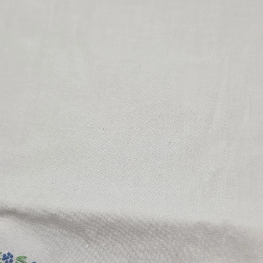 Vintage Embroidered Pillowcase Floral Cottagecore Lace Trim‎ Shabby Chic